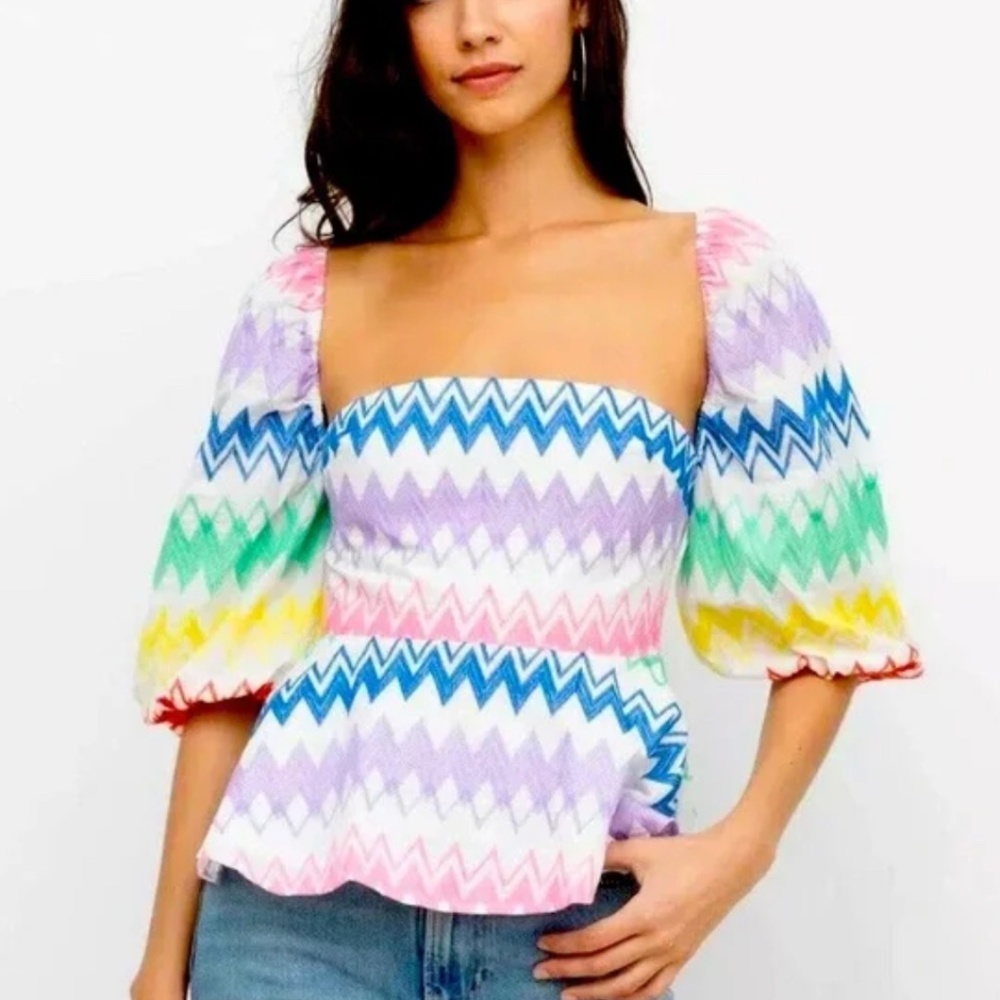 NWT Anthropologie Yumi Kim Eliza Embroidered‎ Top in Carnival Size XL